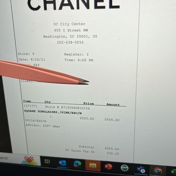 Authentic Chanel sunglasses in Purple/Burgundy - Picture 8 of 8